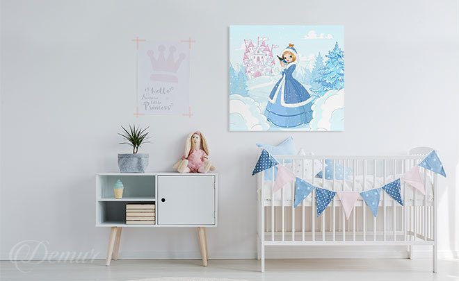 Etre-une-princesse-de-la-terre-de-glace-pour-les-enfants-tableaux-demur