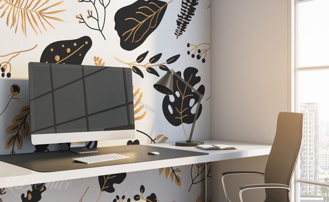 Conception-vegetale-contemporaine-tableaux-pour-le-bureau-tableaux-demur